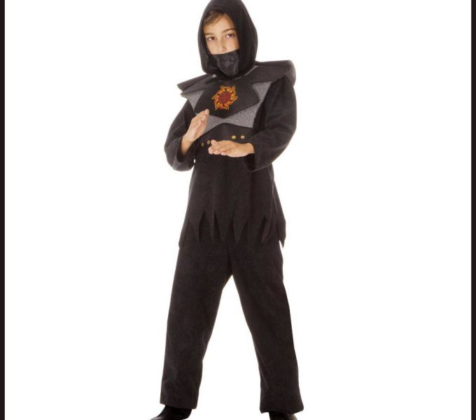 Αποκριάτικη στολή Super Black Ninja σε νούμερο 6